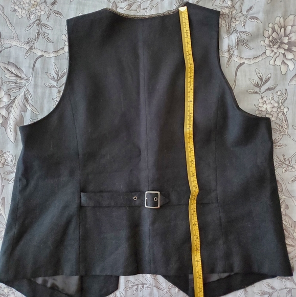 Chico's military-like linen black vest - Picture 7 of 7